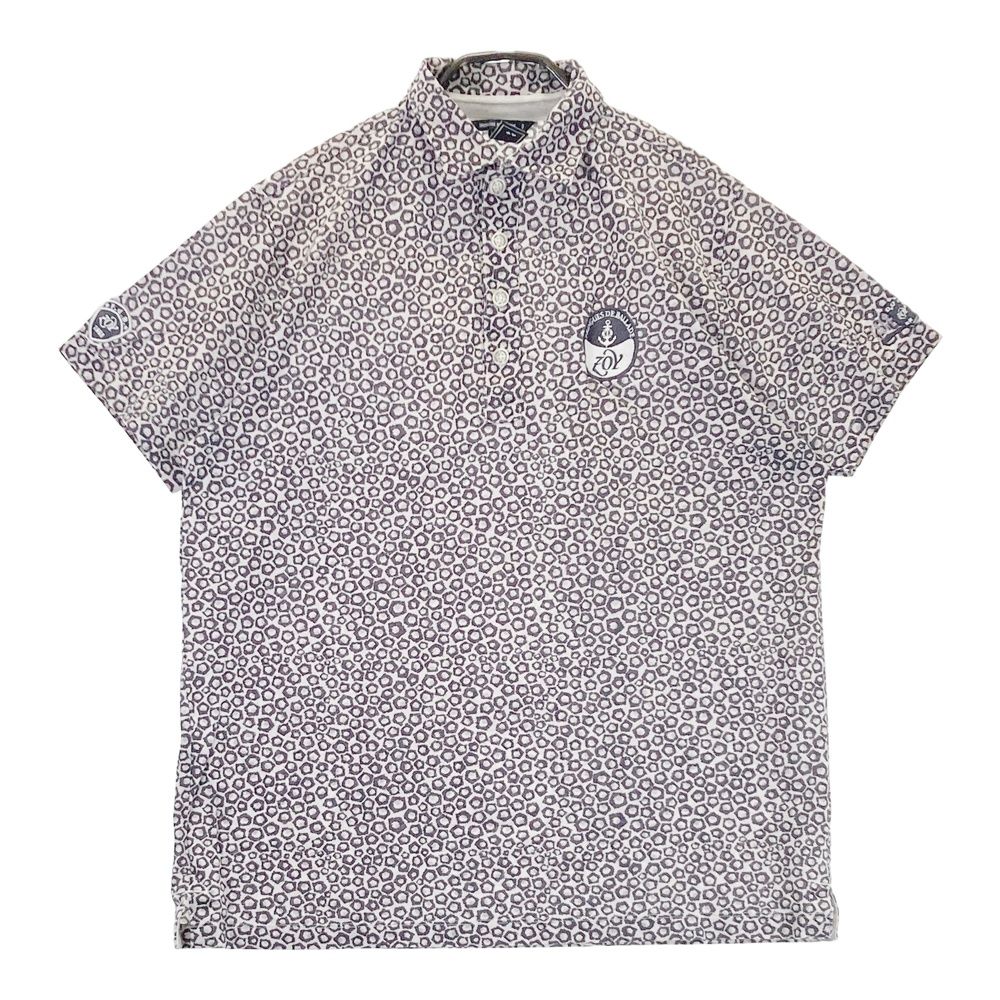 サイズ：3 ZOY ゾーイ 半袖ポロシャツ 総柄 ネイビー系 [240101549623