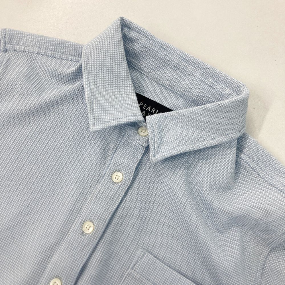 長袖ポロシャツ ブルー系