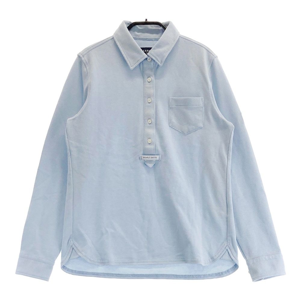 サイズ 0 PEARLY GATES パーリーゲイツ モデル 長袖ポロシャツ ブルー系 240101550046 ゴルフウェア レディース ストスト