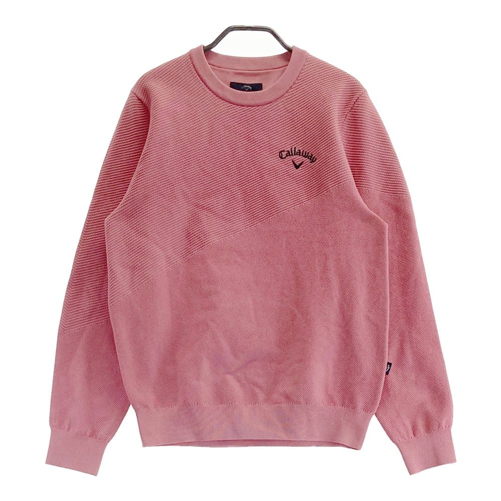 サイズ M CALLAWAY キャロウェイ モデル 長袖ニットセーター ピンク系 240101550114 ゴルフウェア メンズ ストスト