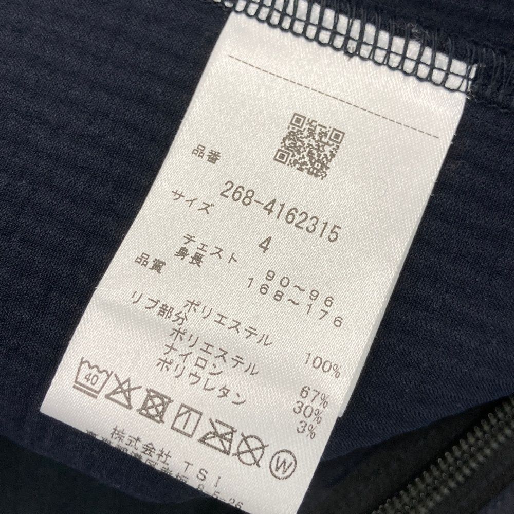 サイズ 4 PGG PEARLY GATES パーリーゲイツ モデル ジップジャケット ストライプ柄 ネイビー系 240101550635 ゴルフウェア メンズ ストスト LLC-HASEGAWATOSO_COM