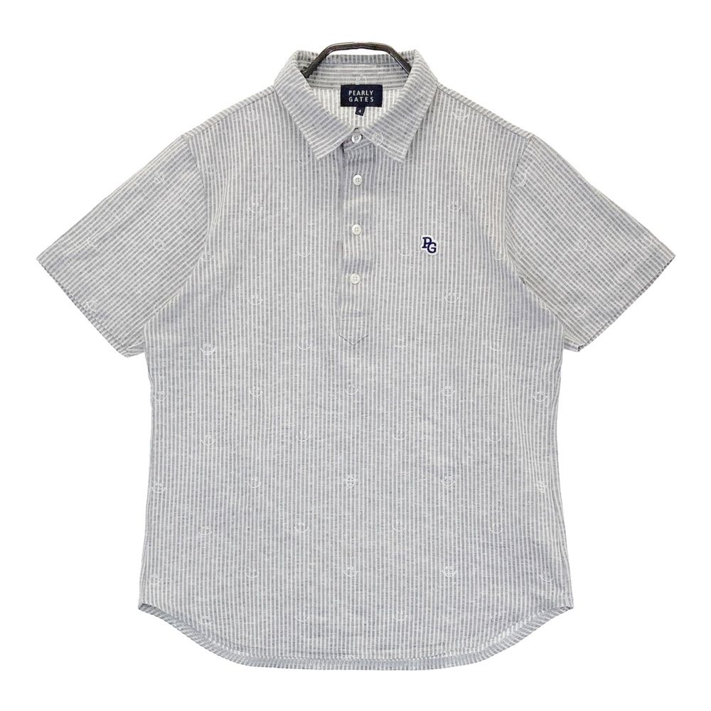 サイズ：4 PEARLY GATES パーリーゲイツ 半袖ポロシャツ ストライプ