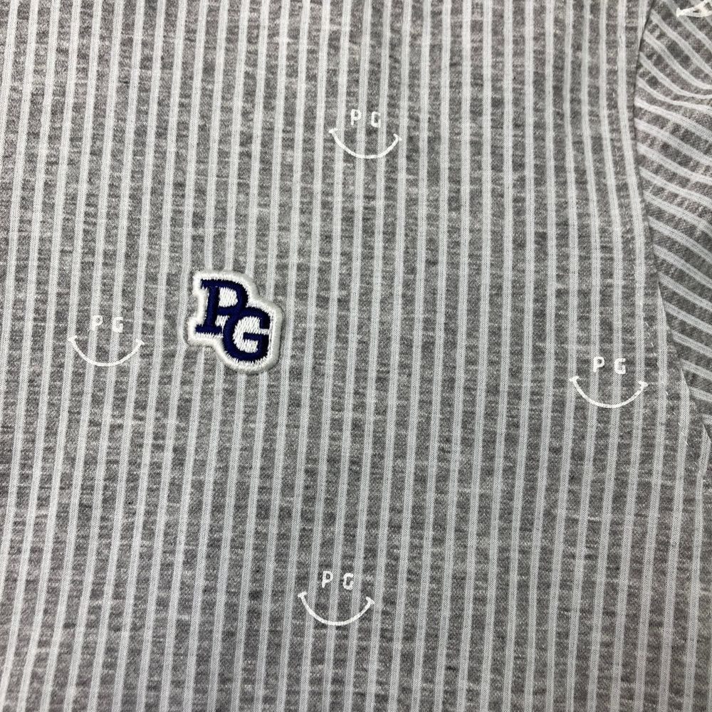 サイズ 4 PEARLY GATES パーリーゲイツ 半袖ポロシャツ ストライプ ニコちゃん 総柄 グレー系 240101550640 ゴルフウェア メンズ ストスト LLC-HASEGAWATOSO_COM