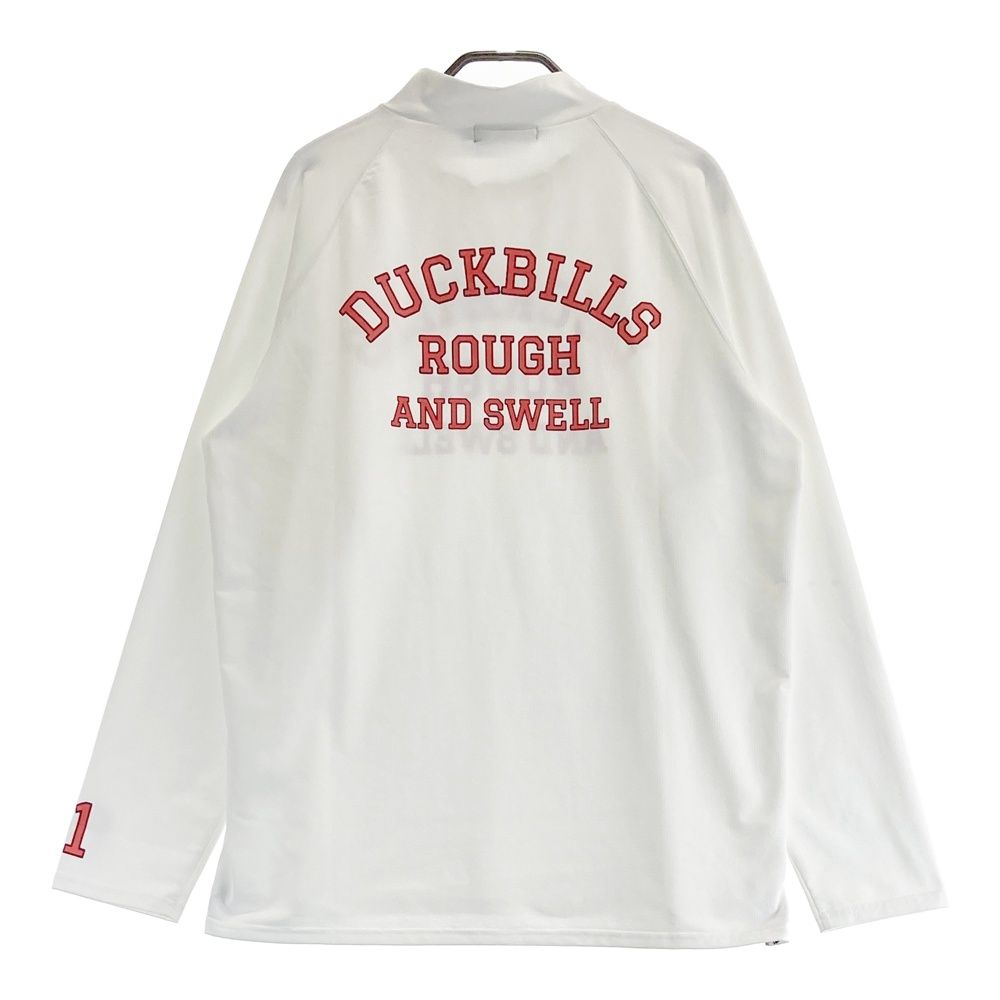 サイズ L ROUGH-SWELL ラフアンドスウェル 長袖モックネックTシャツ ホワイト系 240101550694 ゴルフウェア メンズ ストスト