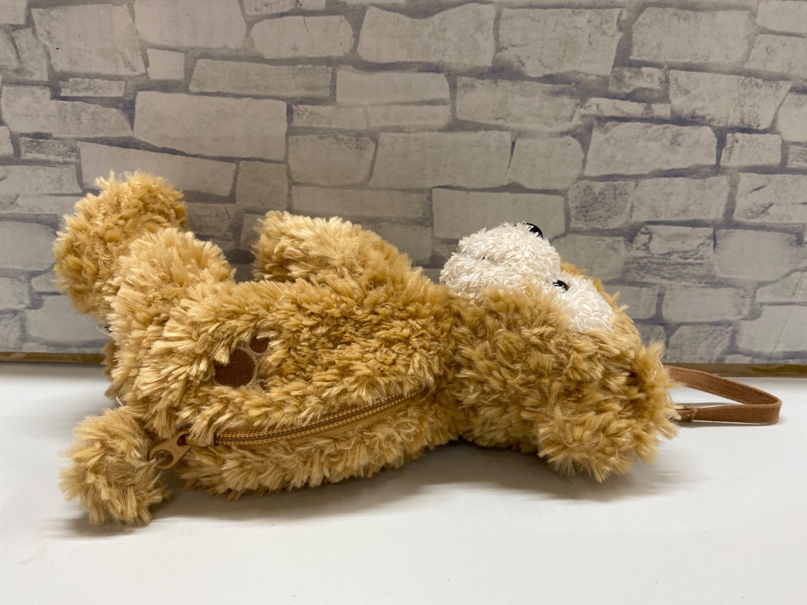 V1-46】◇ ダッフィー Duffy チャック付き ぬいぐるみ ディズニー 中古