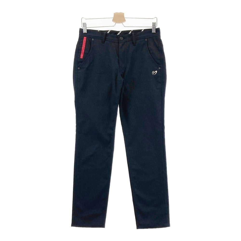 サイズ 3 MASTER BUNNY EDITION マスターバニーエディション ロングパンツ 千鳥 総柄 ネイビー系 ゴルフウェア メンズ ストスト