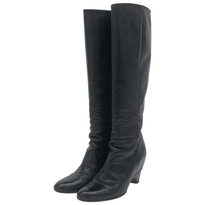 Martin Margiela 22 マルタンマルジェラ ④ サイドジップロングブーツ レディース ブラック 37