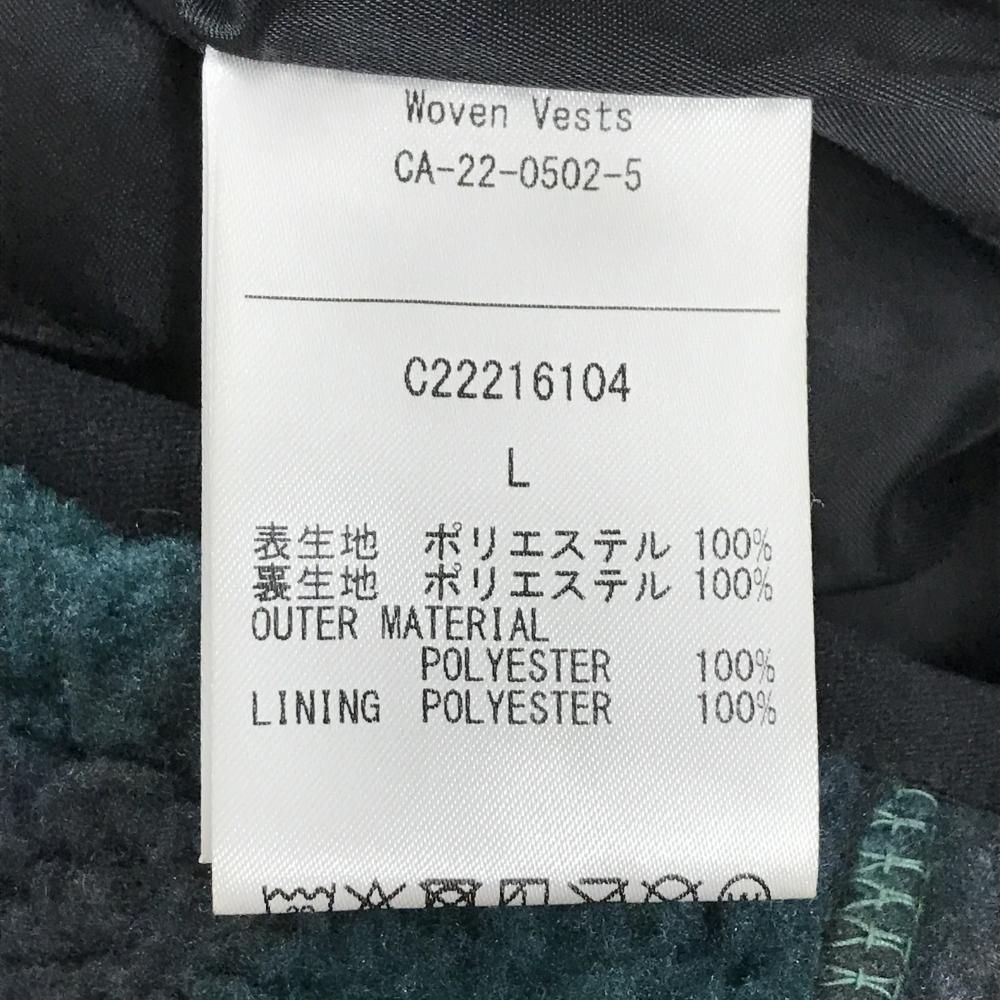 キャロウェイ ボアベスト グリーン×黒 チェック メンズ L ゴルフウェア Callaway LLC-HASEGAWATOSO_COM