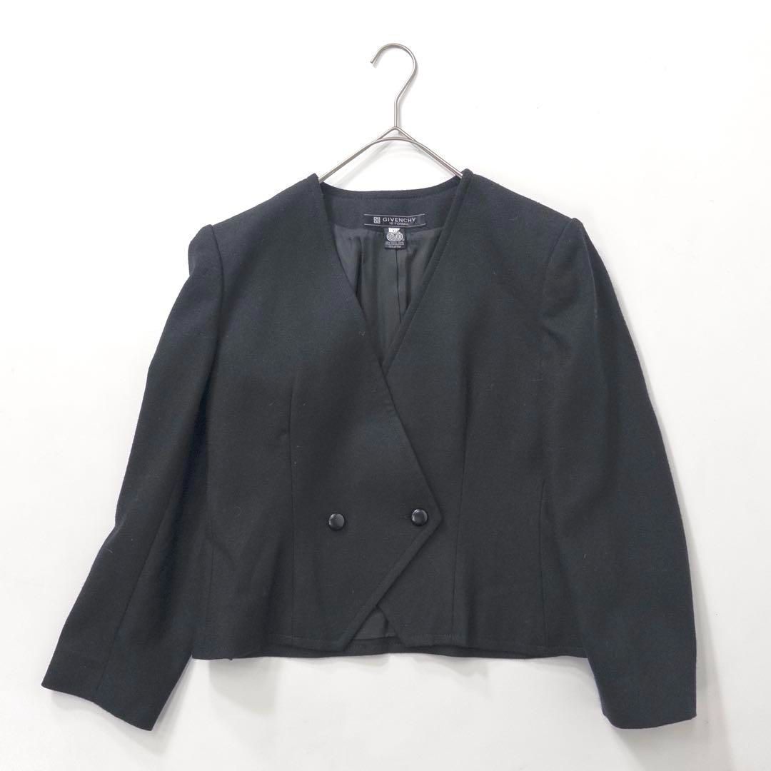 ジバンシー セットアップスーツ ノー ジャケット チェックフ スカート 黒ブラック サイズ12 M-Lサイズ ヴィンテージ