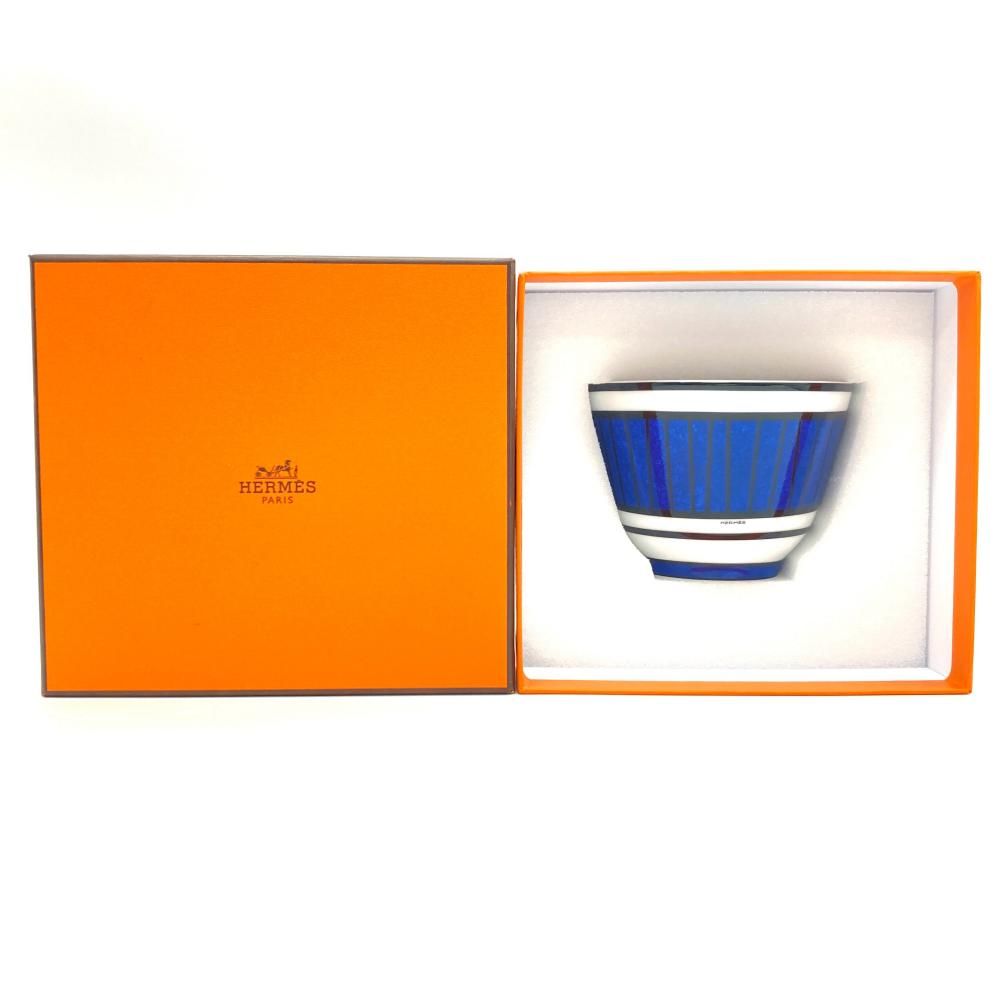 エルメス HERMES ブルーダイユール ボウル 皿 陶磁器 ブルー ホワイト テーブルウェア
