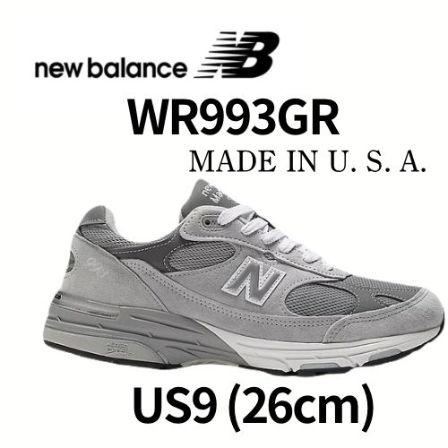 NEW BALANCE WR993GR US9 26㎝ Grey with GREY 006 and WHITE Made in