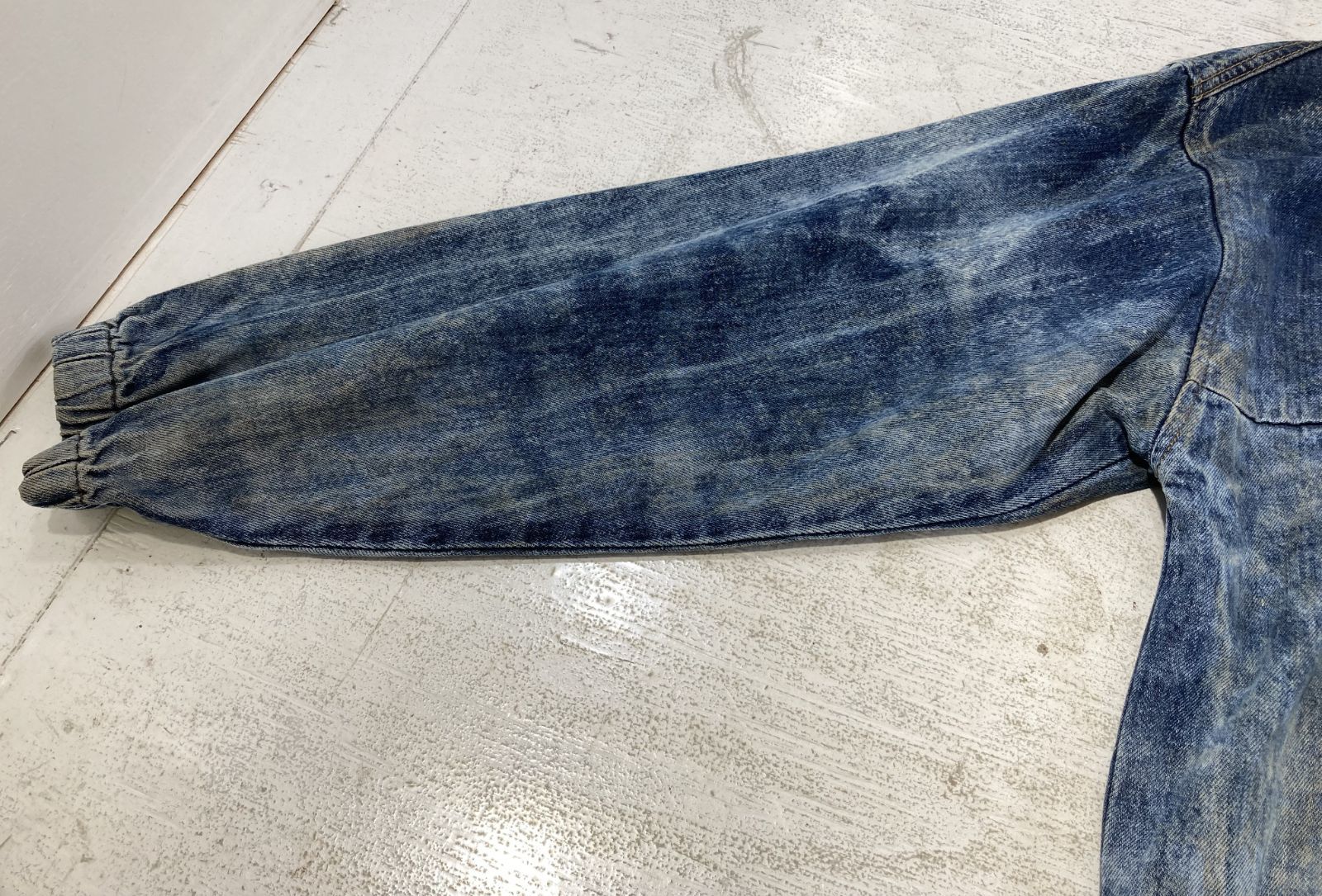 紫波75-2-1104st DIESEL ディーゼル D-FLOW-FSE ダート加工デニムプルオーバー アノラック デニムジャケット M メンズ