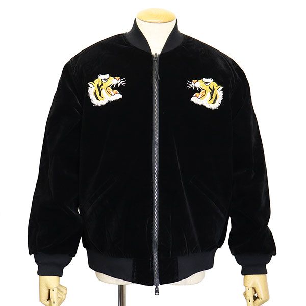 TAION タイオン JK04JS ジャパン リバーシブル スカジャン ダウンジャケット TA037 BLACKxBLACK S