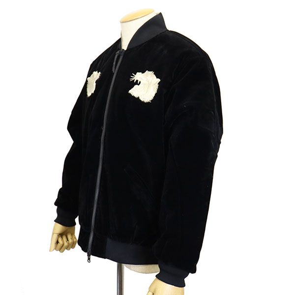 TAION タイオン JK04JS ジャパン リバーシブル スカジャン ダウンジャケット TA037 BLACKxSILVERBGE L