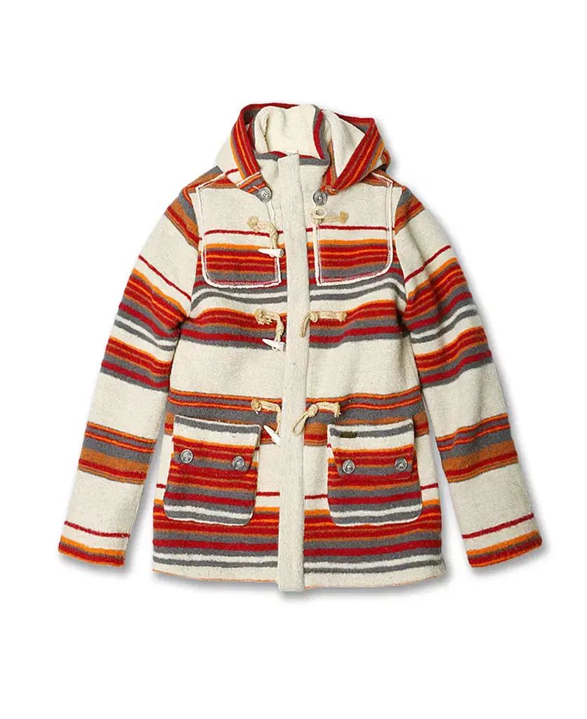 Bark マルチ COLOR ストライプ ダッフル ジャケット
