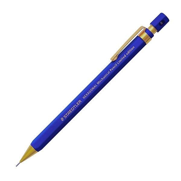 ステッドラー ヘキサゴナルシャープペンシル バージョン2 STAEDTLER 92577-05L2 シャーペン 文具 ブルー ゴールド