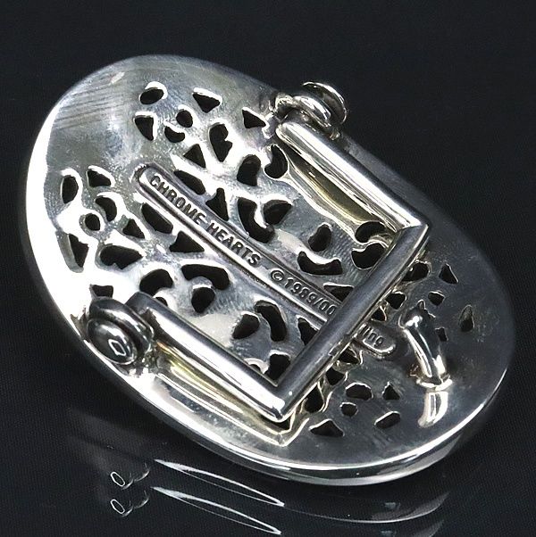 クロムハーツ CHROME HEARTS 1.0スモール クラシック オーバルクロス バックル ベルト メンズ シルバー SV 925 17545