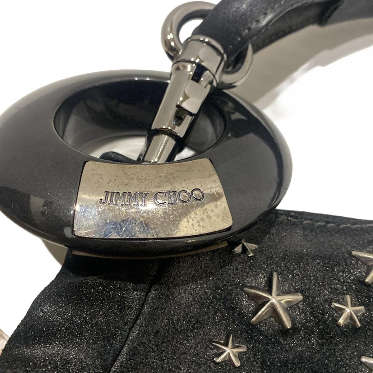 JIMMY CHOO(ジミーチュウ) ショルダーバッグ - 黒 スタッズ/スター(星