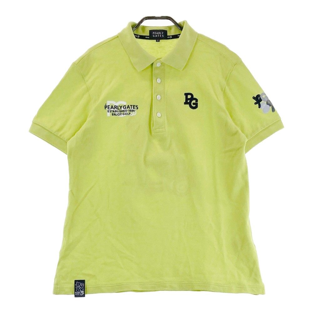 サイズ 6 PEARLY GATES パーリーゲイツ 35周年 半袖ポロシャツ グリーン系 ゴルフウェア メンズ ストスト