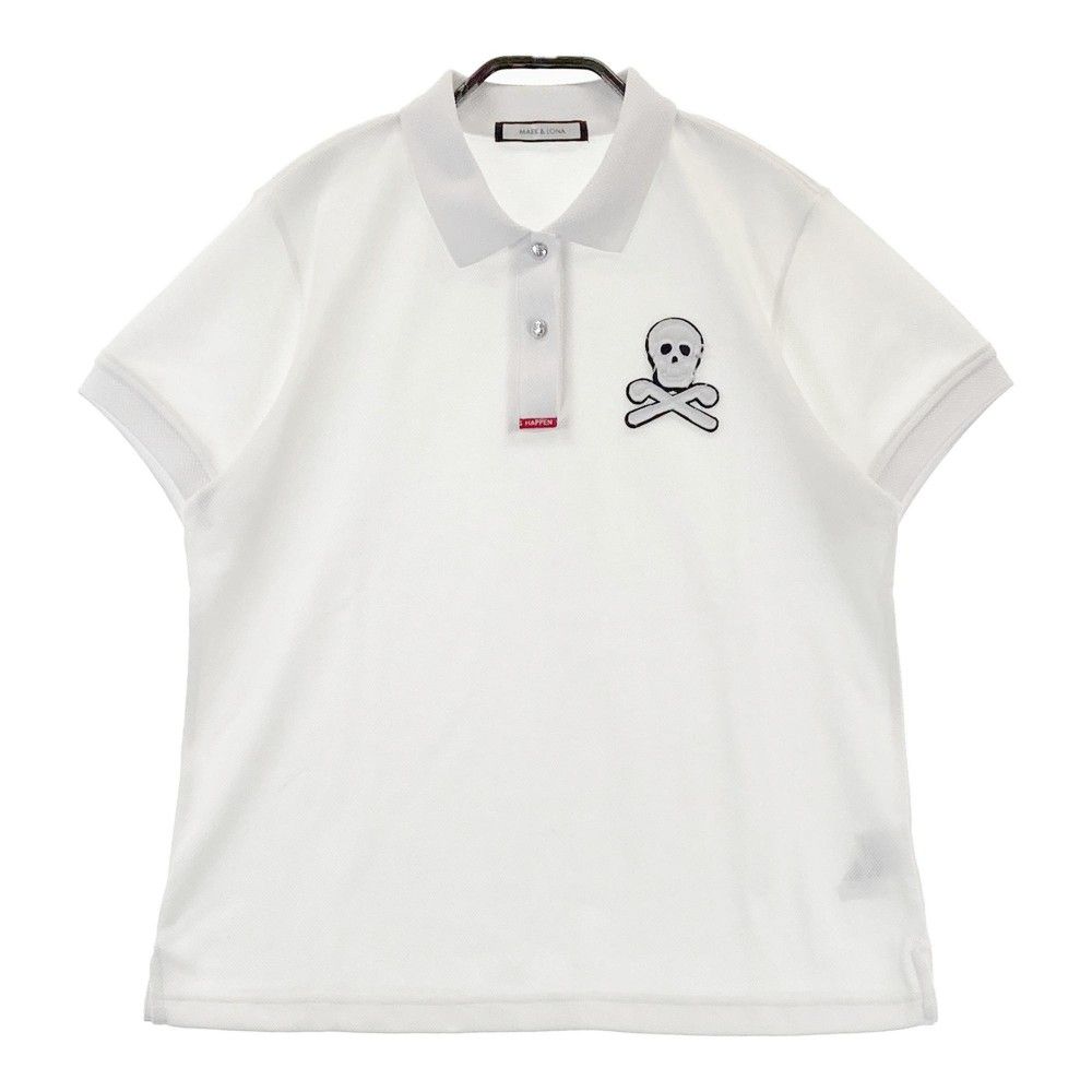 サイズ 40 MARK-LONA マークアンドロナ 半袖ポロシャツ スカル ホワイト系 240101293424 ゴルフウェア レディース ストスト