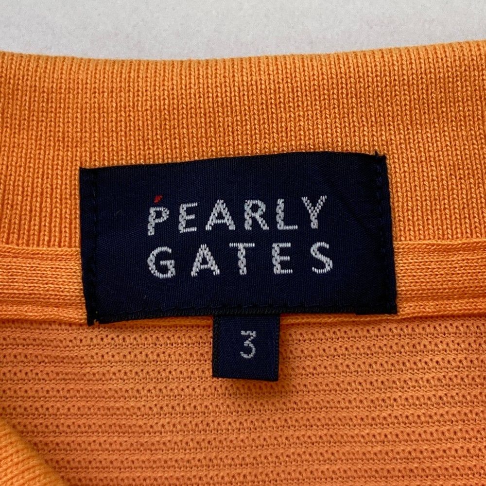 サイズ 3 PEARLY GATES パーリーゲイツ モデル 半袖ポロシャツ オレンジ系 240101310058 ゴルフウェア メンズ ストスト LLC-HASEGAWATOSO_COM