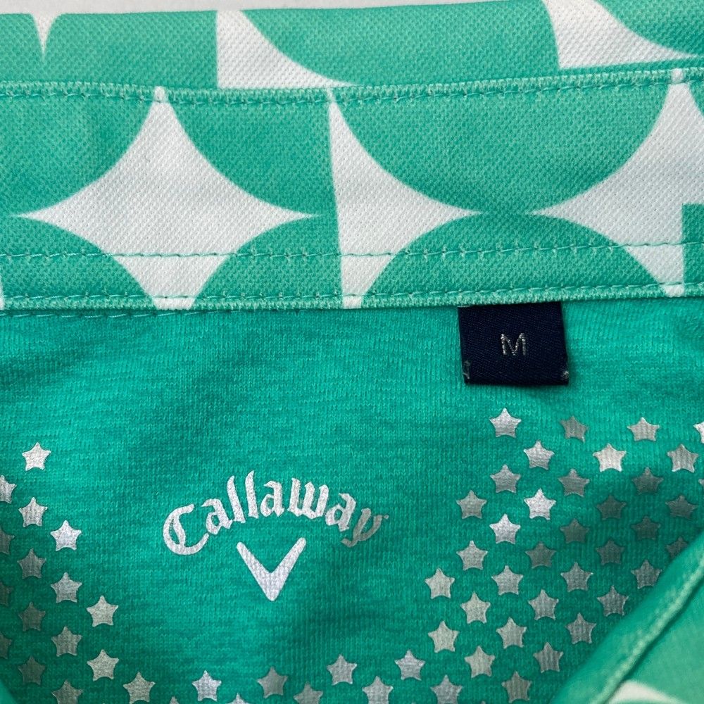 サイズ M CALLAWAY キャロウェイ モデル 半袖ポロシャツ 総柄 グリーン系 240101321274 ゴルフウェア メンズ ストスト LLC-HASEGAWATOSO_COM