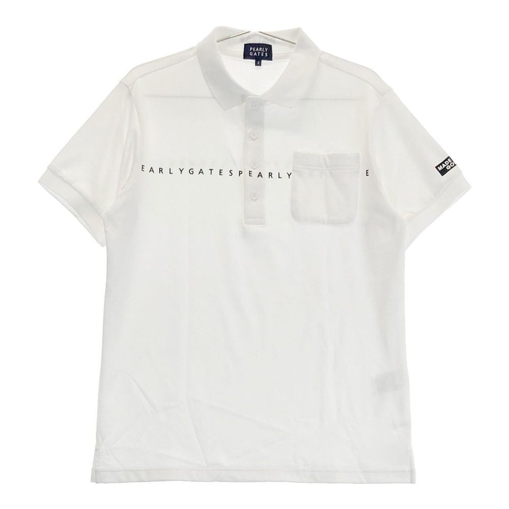 サイズ 4 PEARLY GATES パーリーゲイツ モデル 半袖ポロシャツ ホワイト系 240101326168 ゴルフウェア メンズ ストスト
