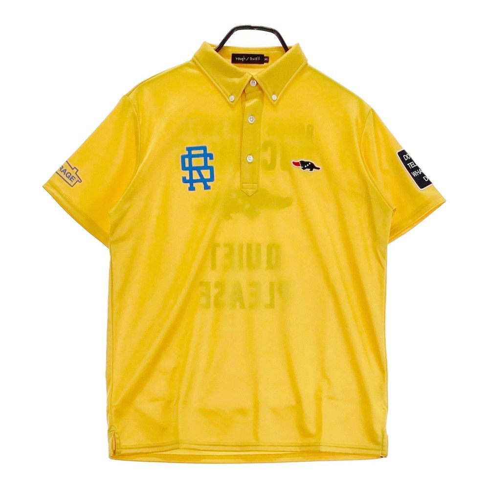 サイズ M ROUGH-SWELL ラフアンドスウェル 半袖ポロシャツ ボタンダウン イエロー系 240101329927 ゴルフウェア メンズ ストスト