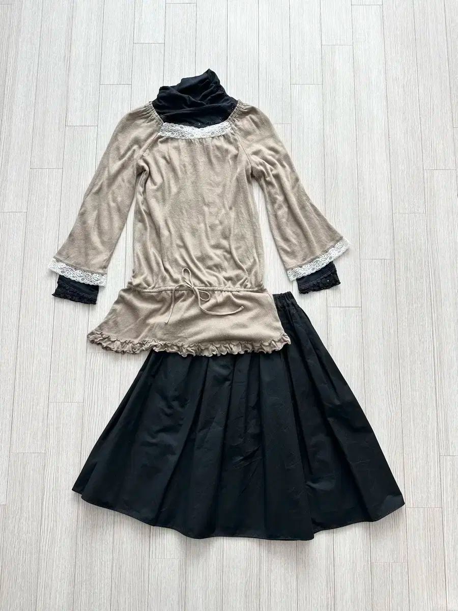 日本ヴィンテージ アクシーズファム ギャル 森ガール はぐみ すずこ レイヤード コーディネートセット