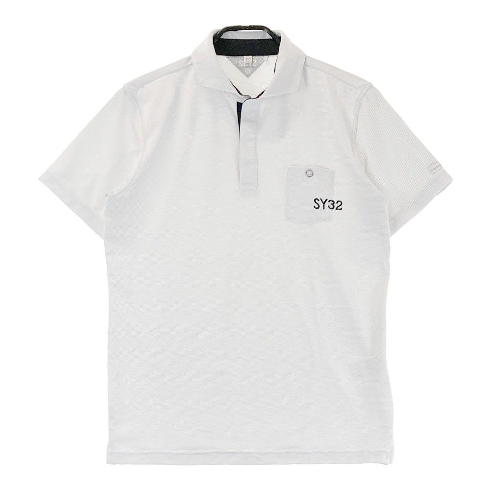 サイズ M SY32 BY SWEET YEARS GOLF エスワイサーティトゥバ モデル 半袖ポロシャツ ホワイト系 240101348397 ゴルフウェア メンズ ストスト