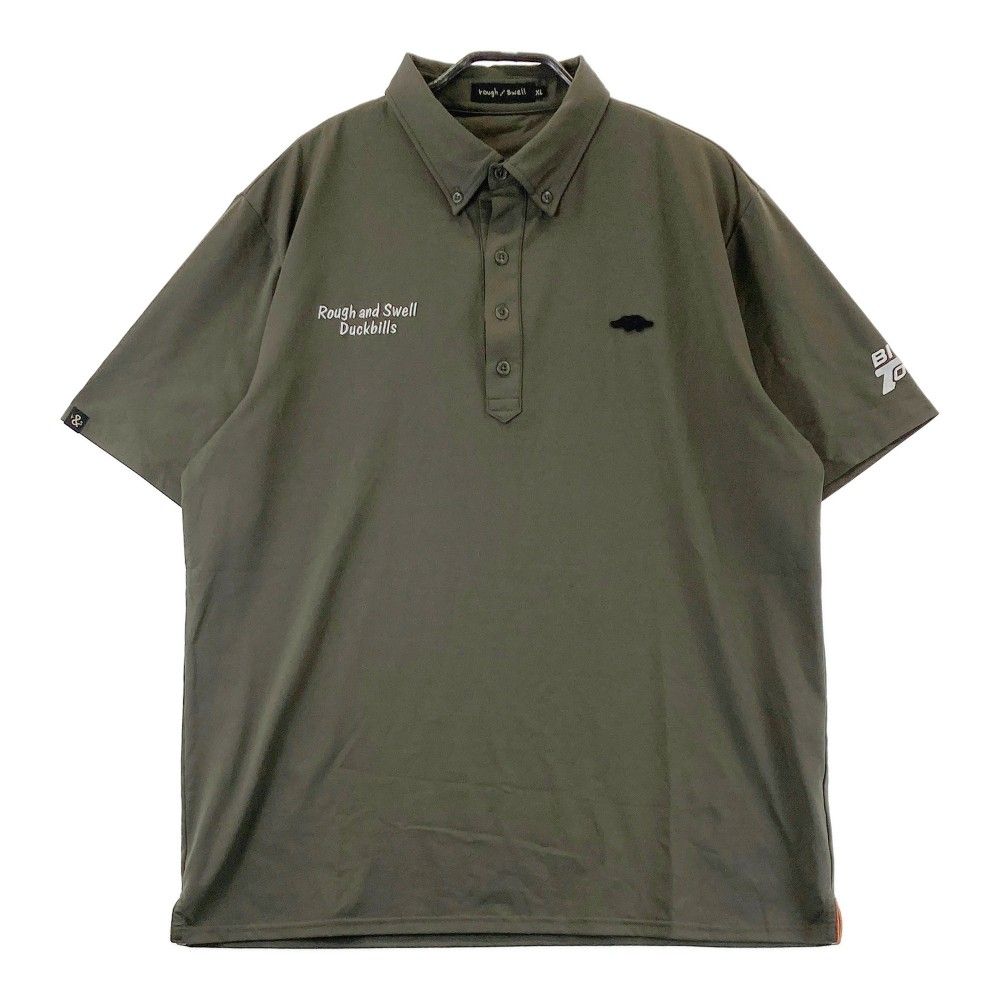 サイズ XL ROUGH-SWELL ラフアンドスウェル モデル 半袖ポロシャツ ボタンダウン カーキ系 240101353692 ゴルフウェア メンズ ストスト