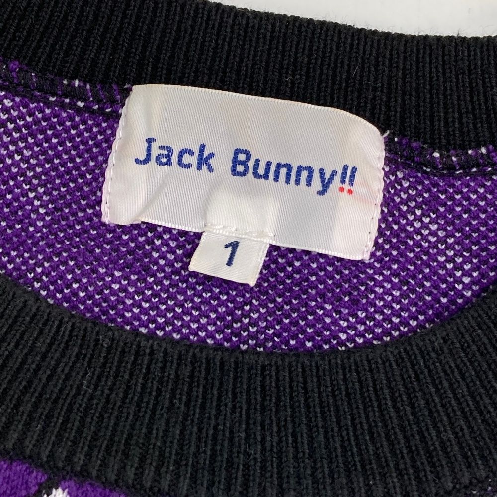サイズ：1 JACK BUNNY ジャックバニー ニットセーター 総柄 パープル系