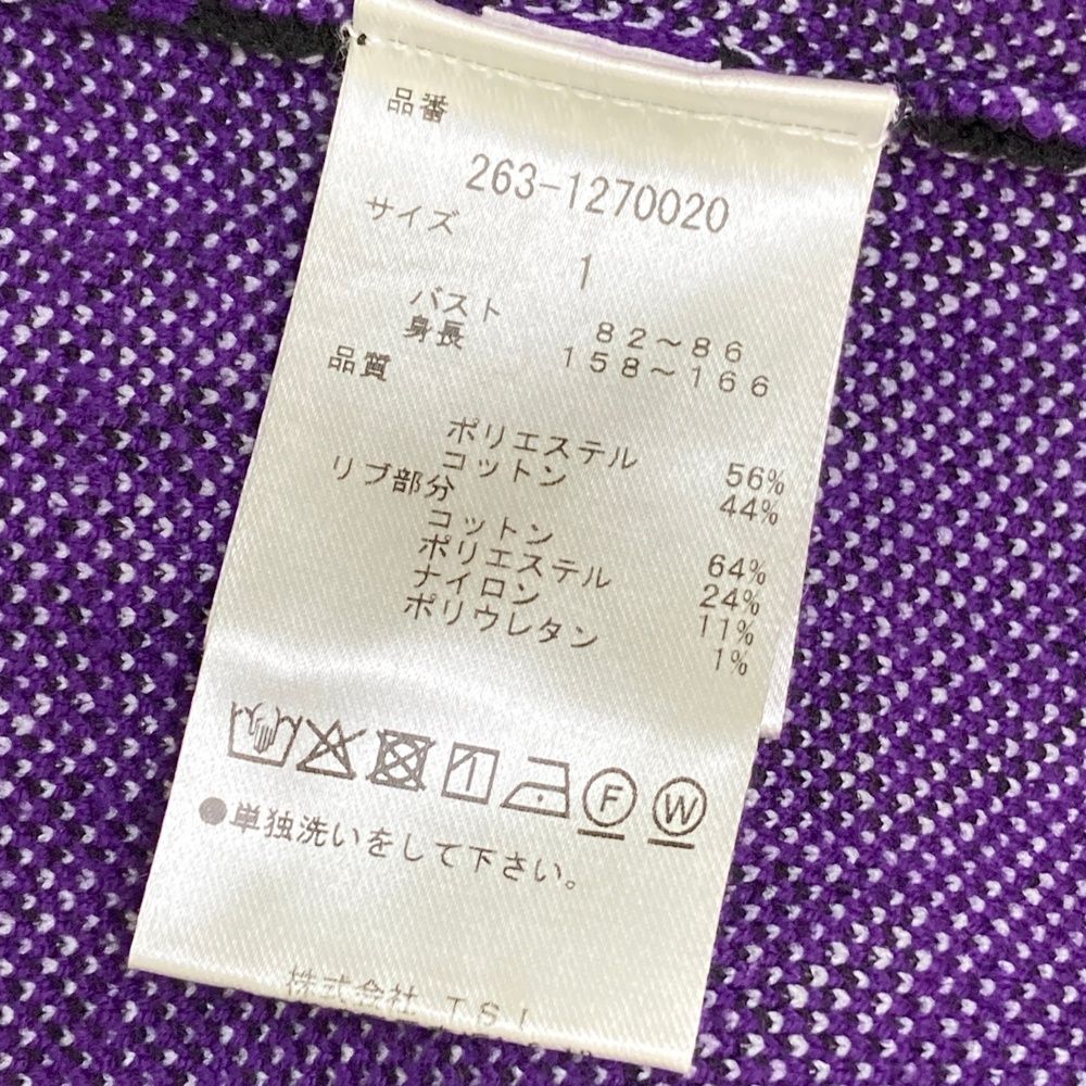 サイズ：1 JACK BUNNY ジャックバニー ニットセーター 総柄 パープル系
