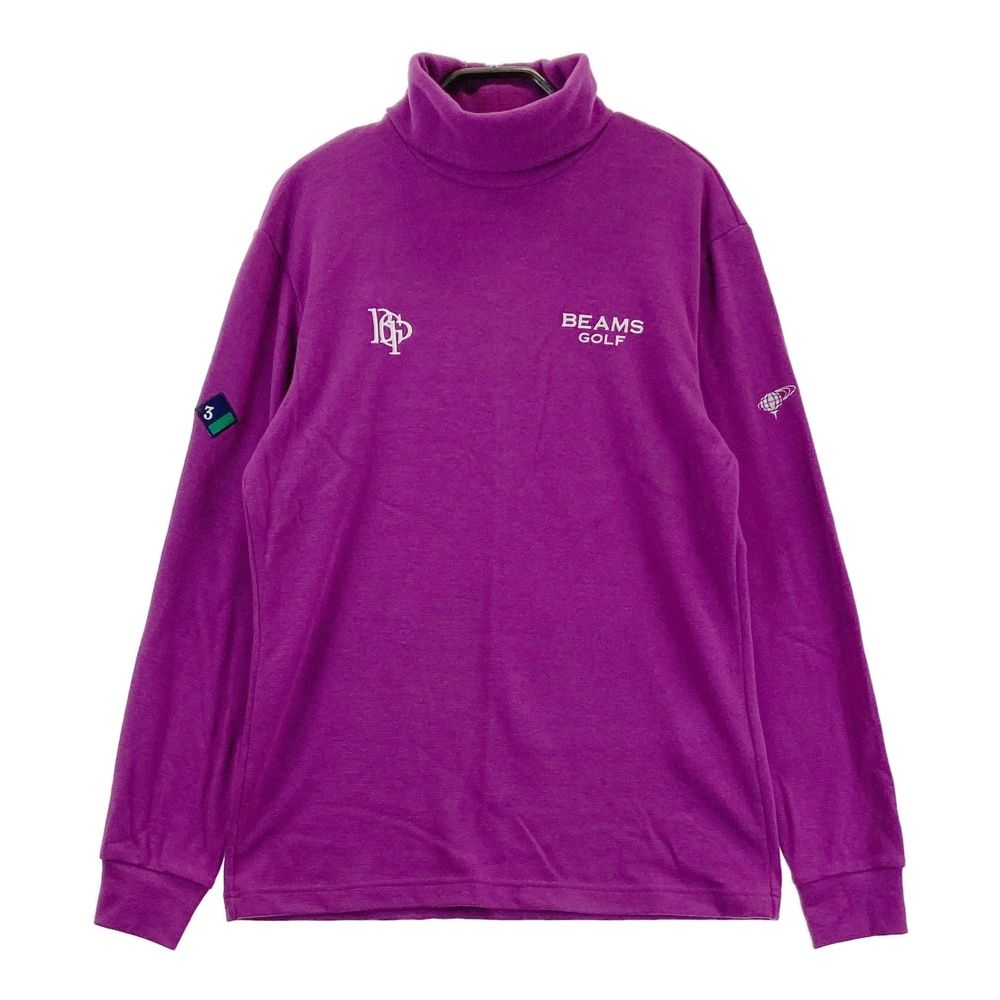 サイズ M BEAMS GOLF ビームスゴルフ タートルネック 長袖Tシャツ パープル系 240101551293 ゴルフウェア メンズ ストスト