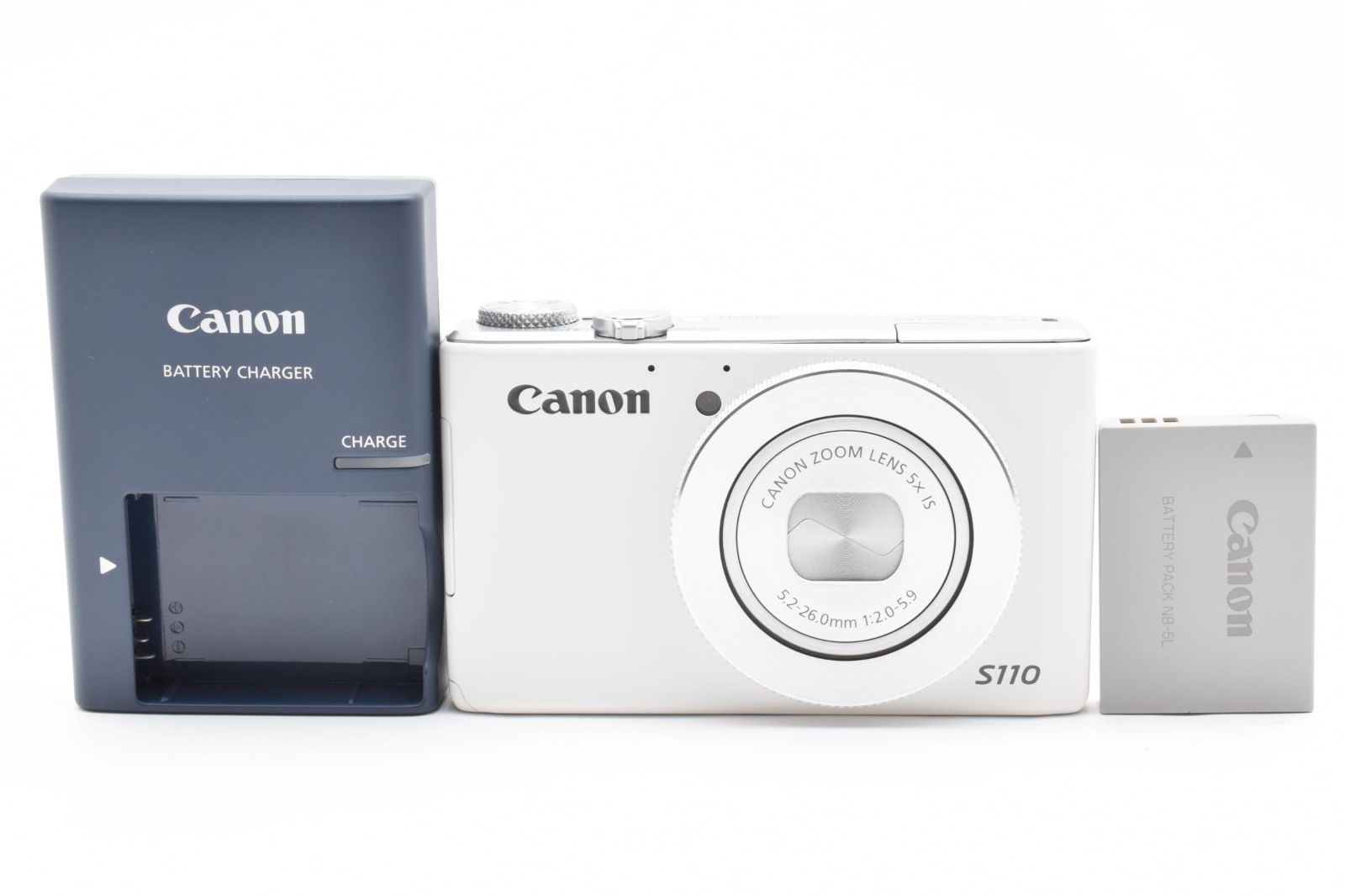上品 Canon powershot S110 ホワイト バッテリーチャージャーセット