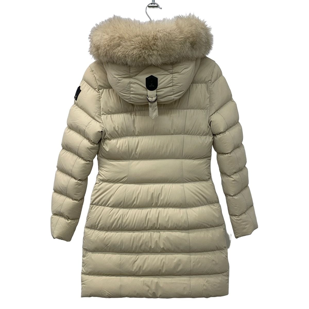 Mackage マッカージュ ダウンコート サイズXS TP XS レディース - ベージュ×黒 長袖 ファー取り外し可 冬