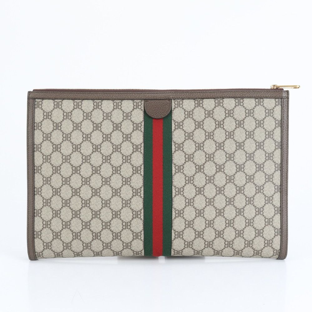 バレンシアガ × グッチ コラボ ザ ハッカープロジェクト シェリー レザー セカンドバッグ 680381 A4 メンズ RUE CV27-5