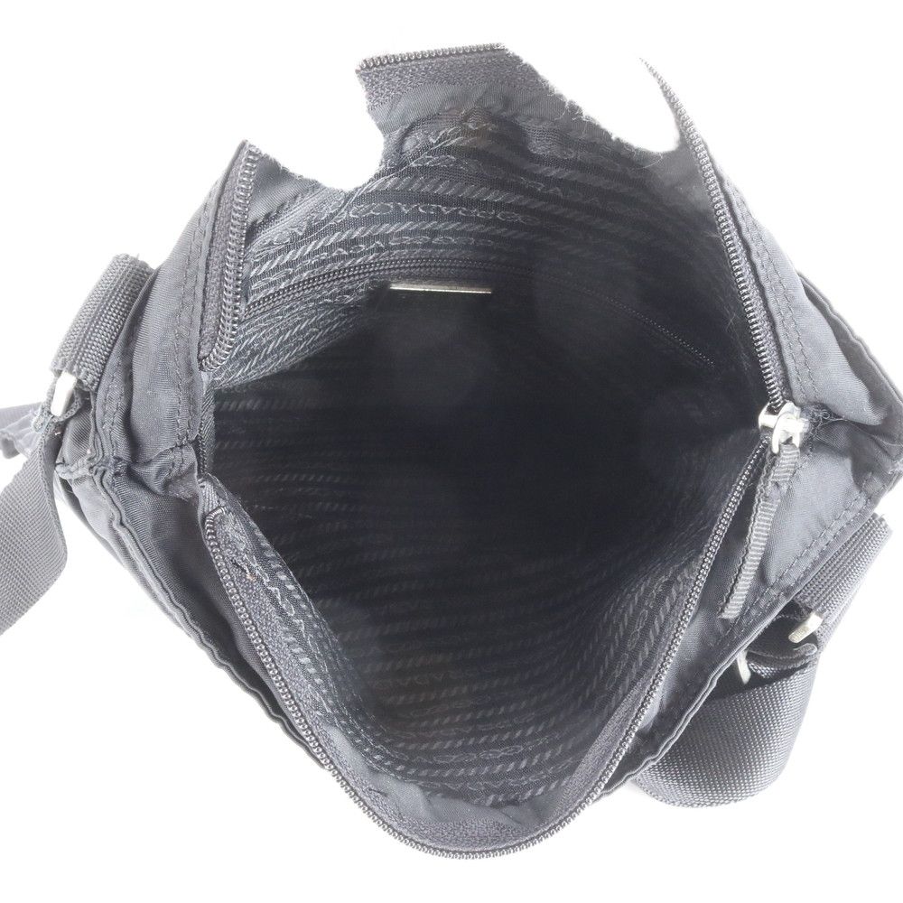 プラダ テスート ナイロン 三角ロゴ レザー ショルダーバッグ 斜め掛け メッセンジャー ビジネス 通勤 黒 メンズ ERE CW 23-8