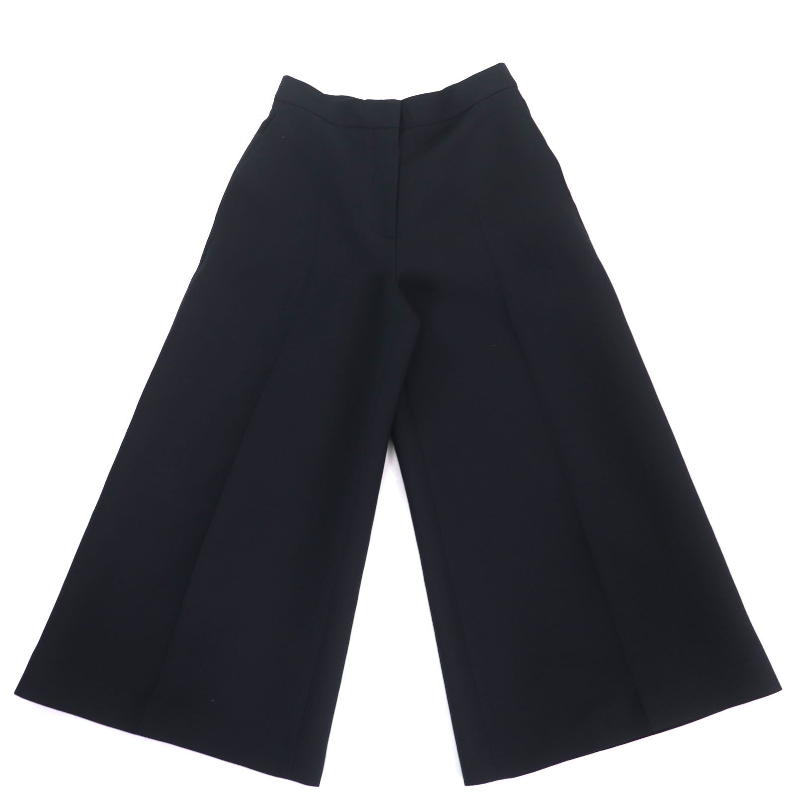 Christian Dior クリスチャンディオール 841P27A1166 ウール シルク ワイド パンツ ボトムス ブラック 38 イタリア製 レディース