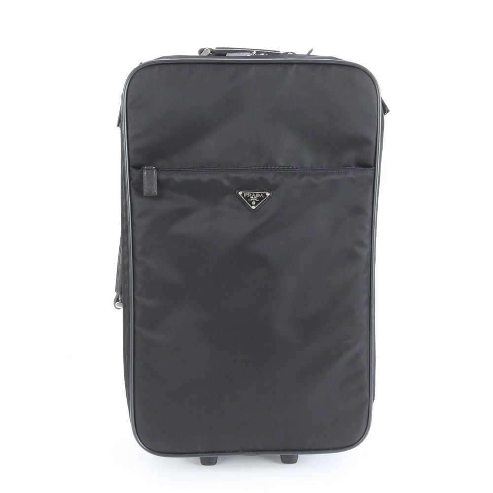 プラダ ギャランティカード付 テスート ナイロン 三角ロゴ V174 レザー スーツケース キャリー 出張 旅行 メンズ ERE CW30-10