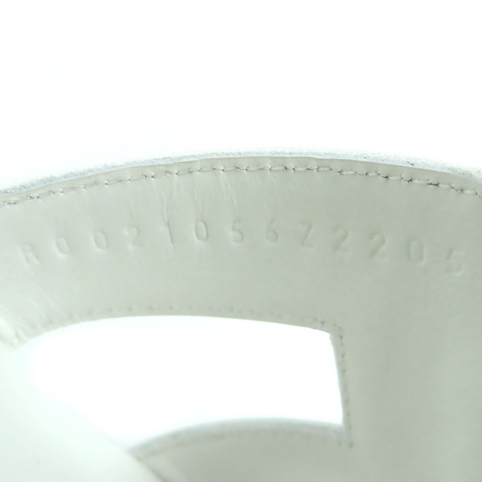 HERMES エルメス サンダル オラン Hロゴ ボックスカーフ レザー フラット サンダル ホワイト 34.5 箱 保存袋付き イタリア製 レディース NOITHATQUANGTHANH_NET