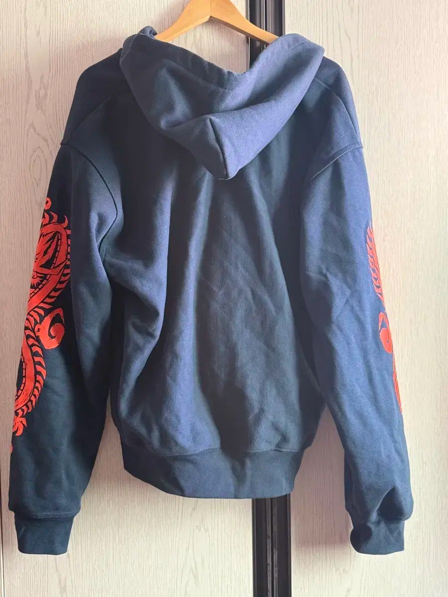 STU ドラゴン フーディー ジップアップ ネイビー L