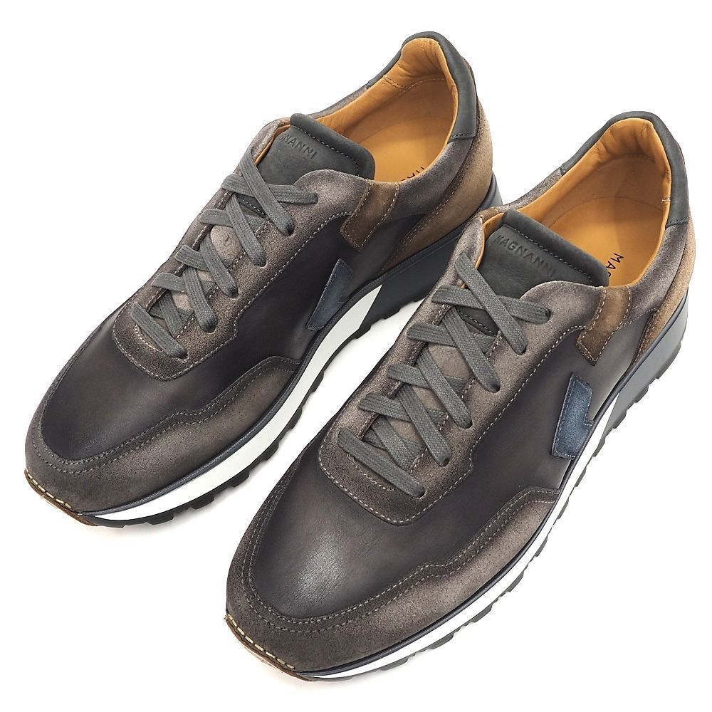 新品 MAGNANNI レザースニーカー 【サイズ：42】 グレー/ブラウン