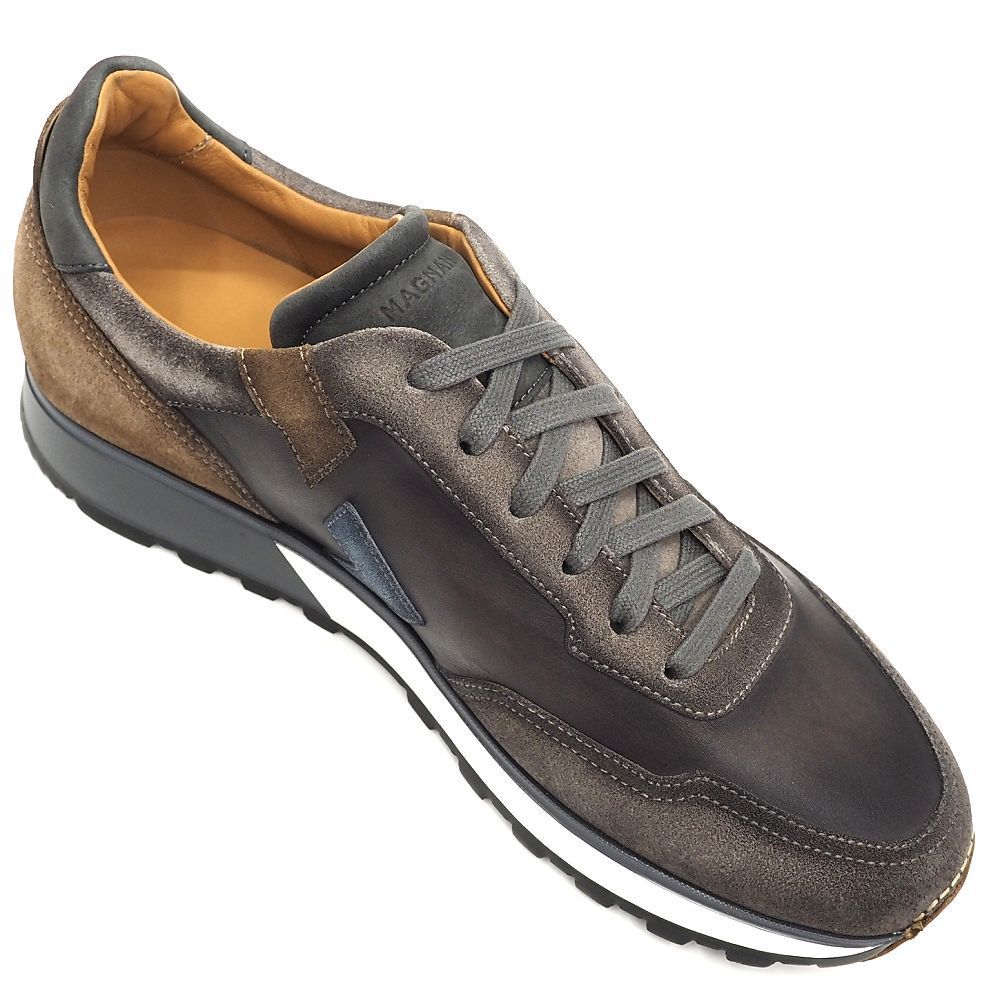 新品 MAGNANNI レザースニーカー 【サイズ：42】 グレー/ブラウン