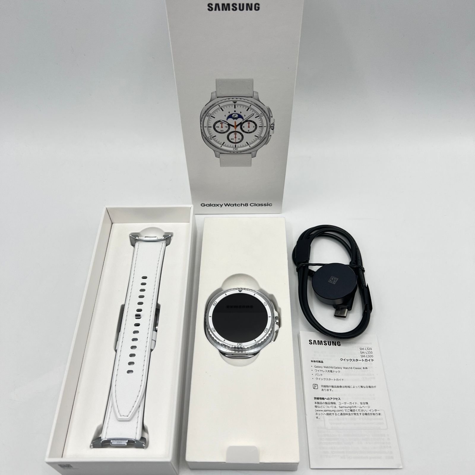 SAMSUNG Galaxy Watch8 Classic SM-L500NZWJXJP ホワイト スマートウォッチ ギャラクシーウォッチ 本体