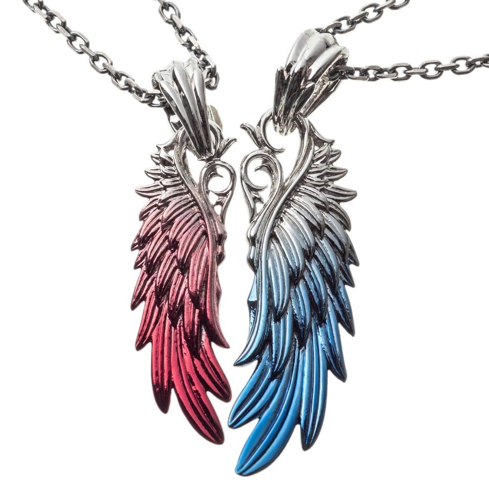 ペアセット 青彩＆赤彩ウイングペンダント TOPのみ アルテミスキングス シルバー ジュエリーブランド