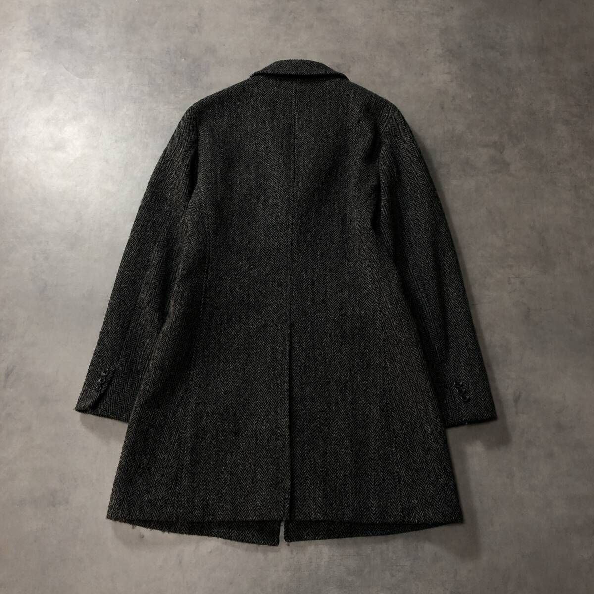 GQ4022 BEAMS LIGHTS Harris Tweed チェスターコート L グレー系 ビームス ハリスツイード KANDAIZUMI_COM