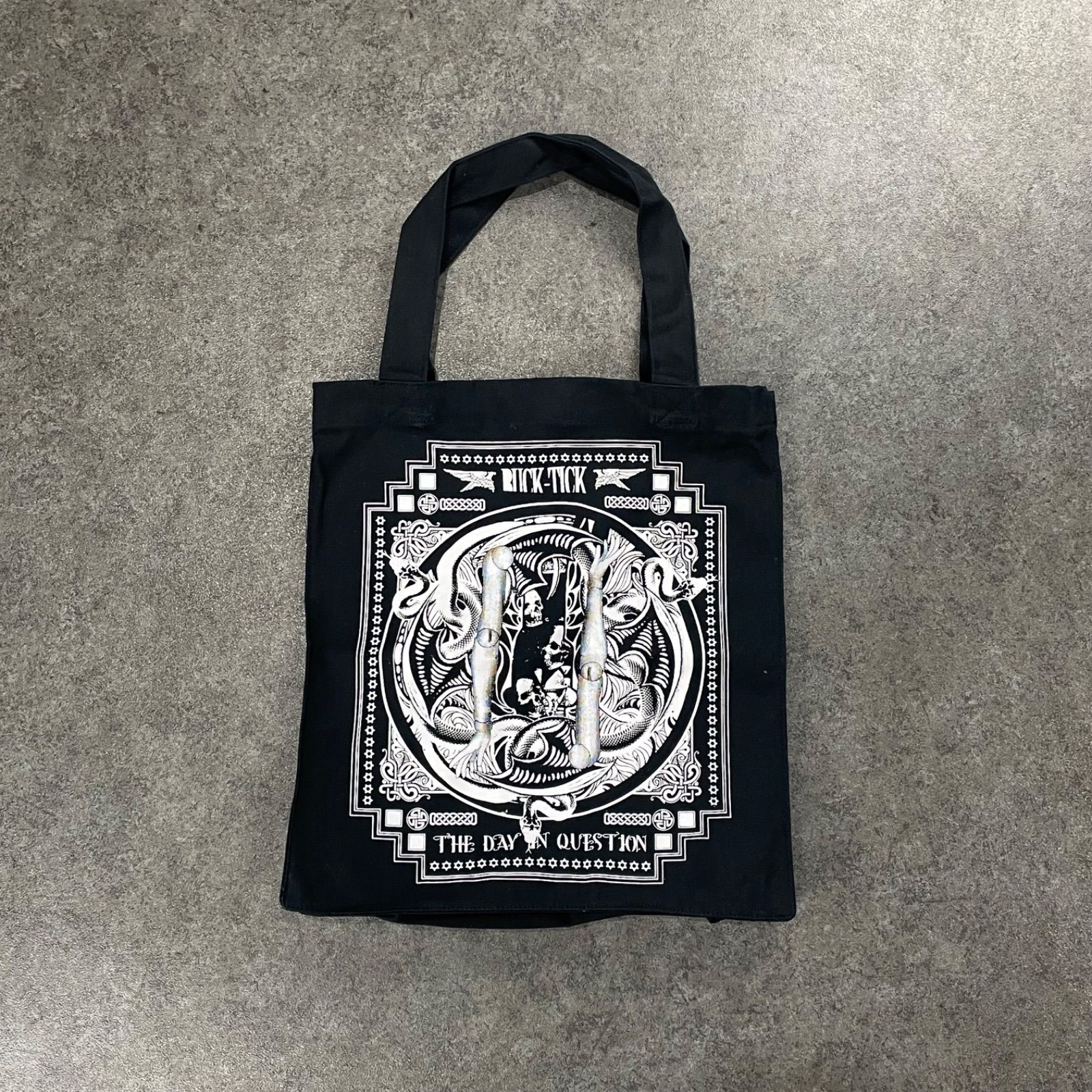 BUCK-TICK THE DAY IN QUESTION Tote Bag Graphic Print Black