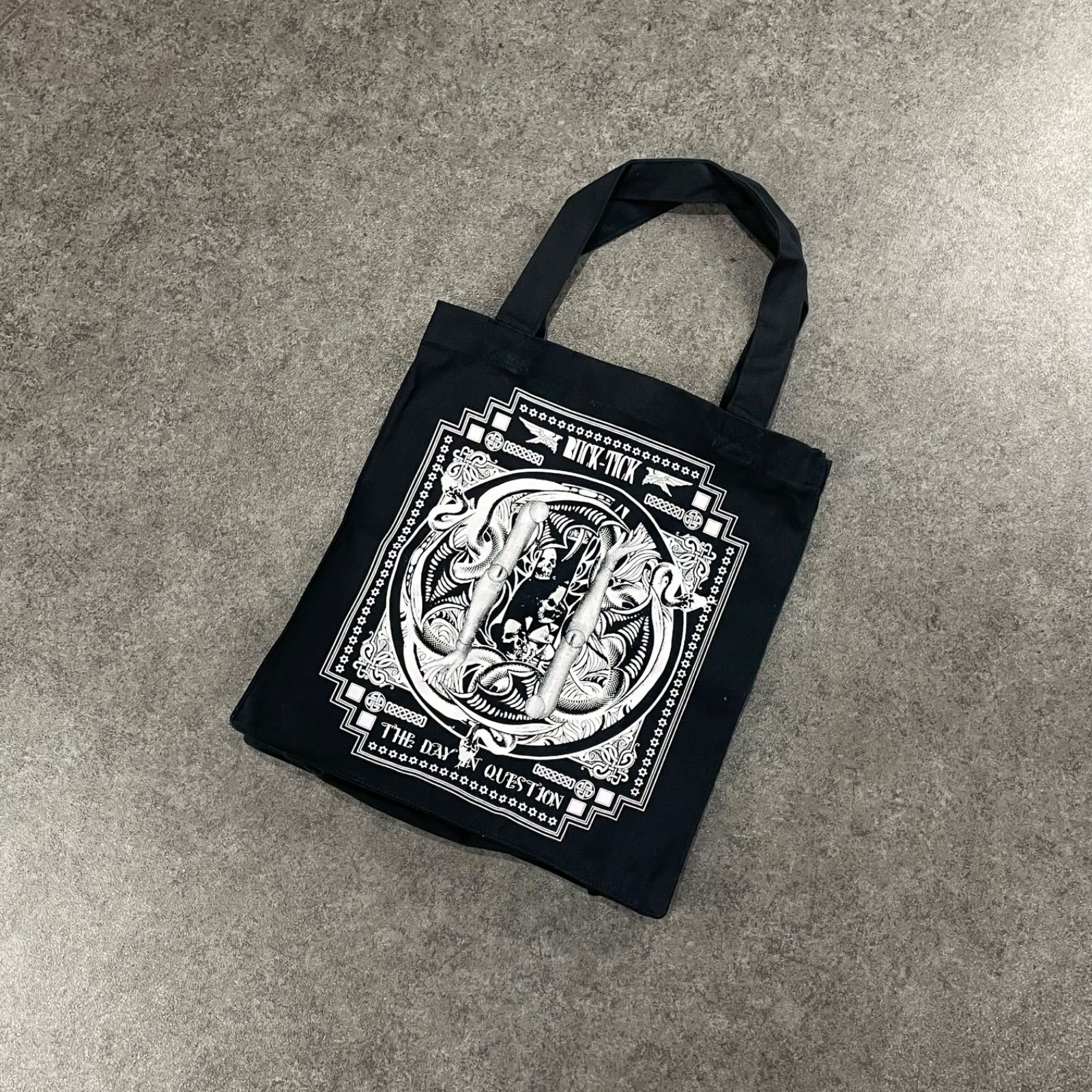 BUCK-TICK THE DAY IN QUESTION Tote Bag Graphic Print Black