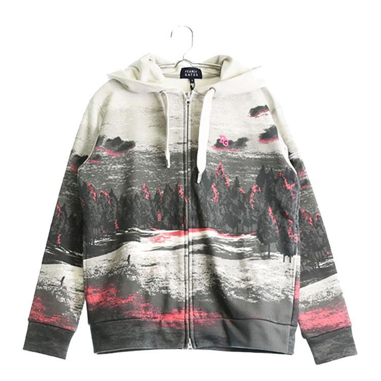 新古品 パーリーゲイツ|レディース|0 S相当 |長袖パーカー|グレー系|秋冬|古着ゴルフウェア